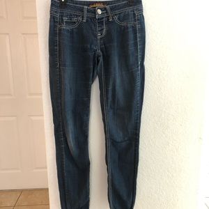 Comfortable blue jeans.